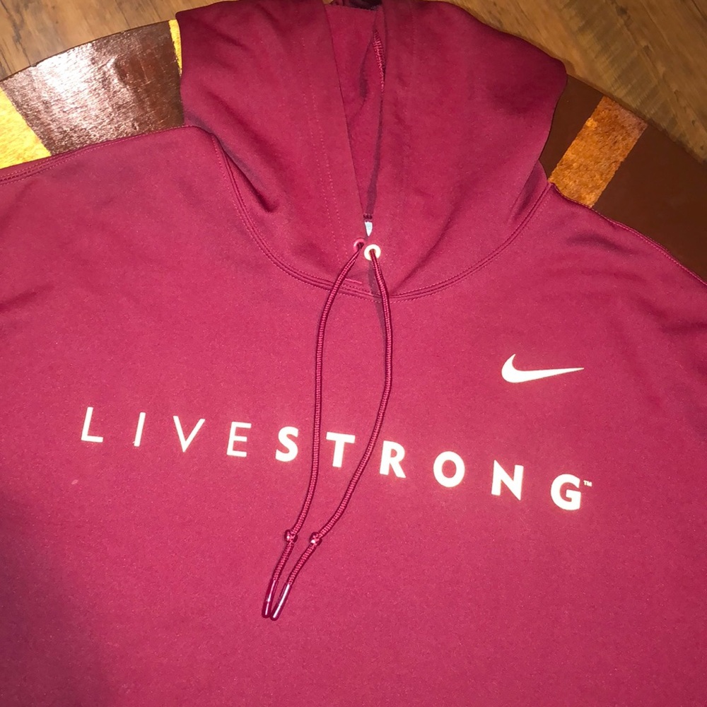 Maroon Nike-Livestrong Hoodie! Size XL!